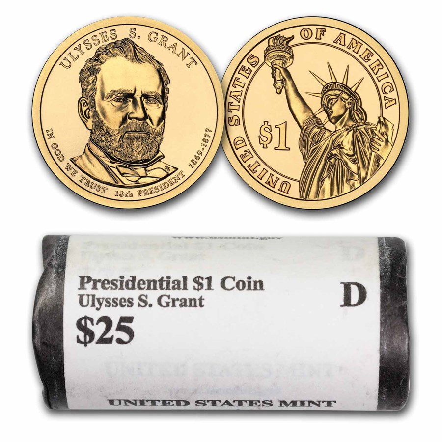2011-D Ulysses S. Grant 25-Coin Presidential Dollar Roll BU