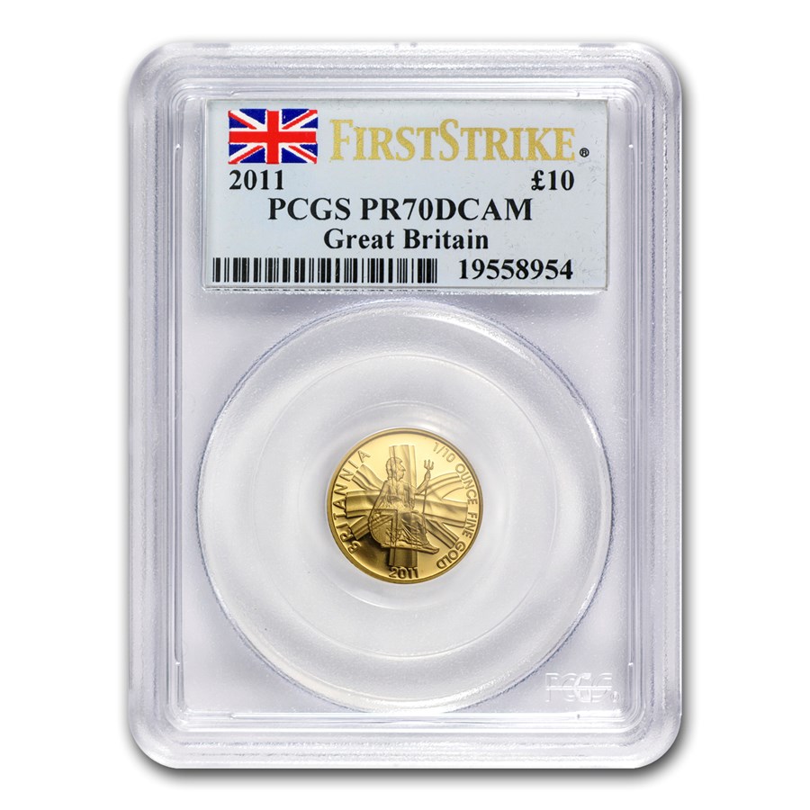2011 Great Britain 1/10 oz Proof Gold Britannia PR-70 PCGS (FS)