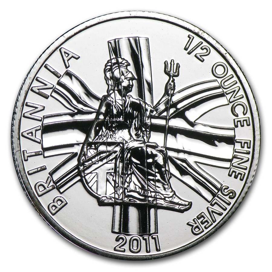 2011 Great Britain 1/2 oz Silver Britannia BU