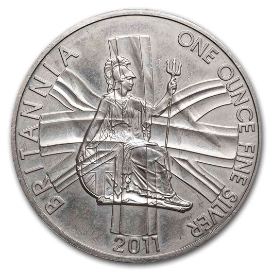 2011 Great Britain 1 oz Silver Britannia BU (Abrasions) 2011 Great Britain 1 oz Silver Britannia BU (Abrasions)