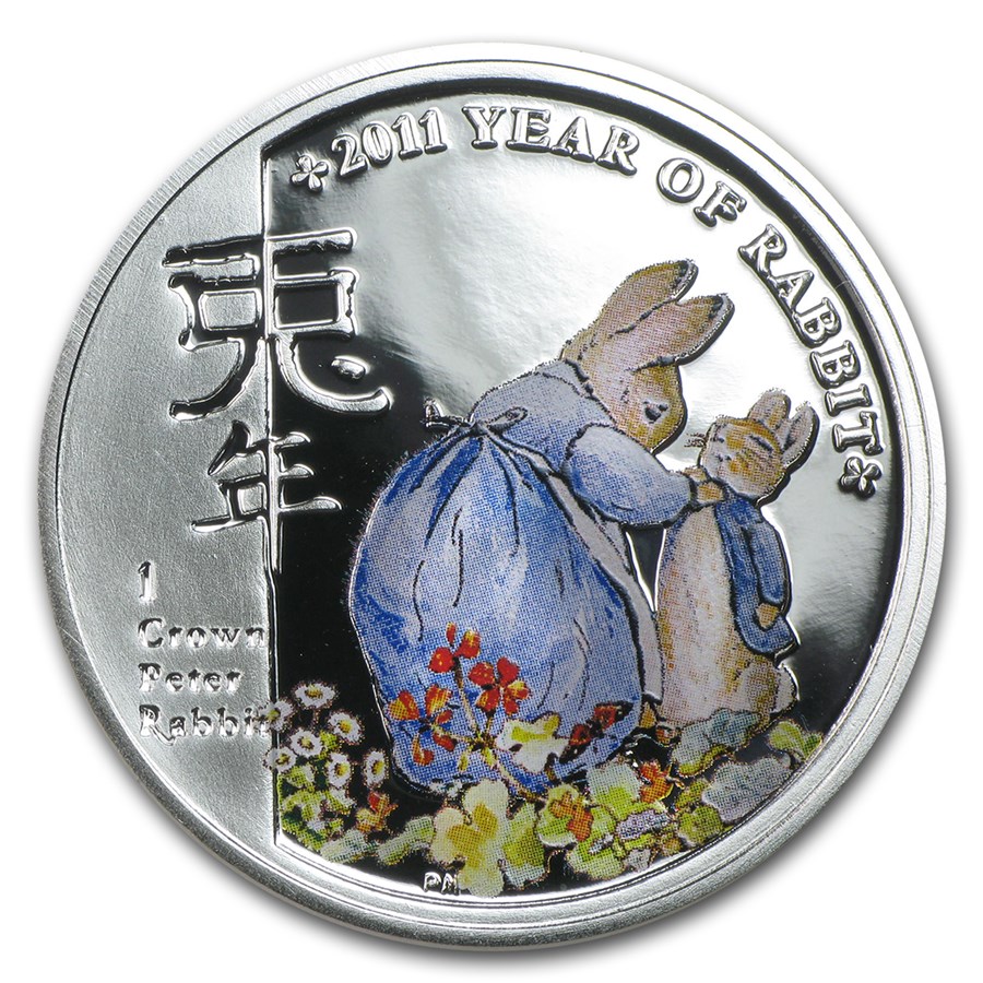 Buy 2011 IOM Silver 1 Crown Peter Rabbit Year of the Rabbit (Color) | APMEX