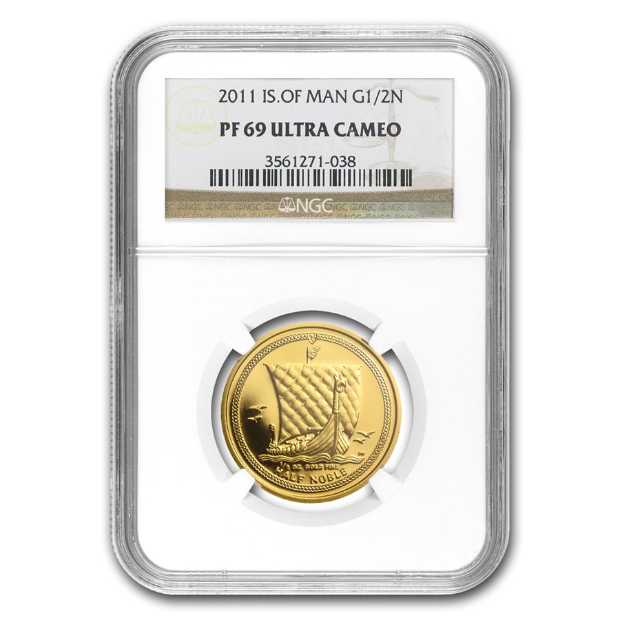 2011 Isle of Man 1/2 oz Gold Noble PF-69 NGC