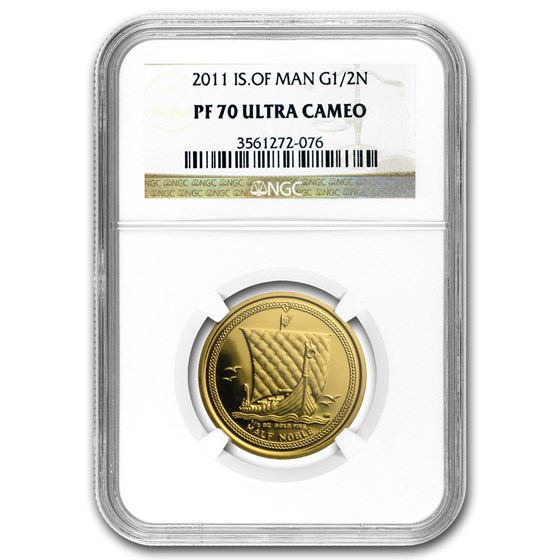 2011 Isle of Man 1/2 oz Gold Noble PF-70 NGC 2011 Isle of Man 1/2 oz Gold Noble PF-70 NGC