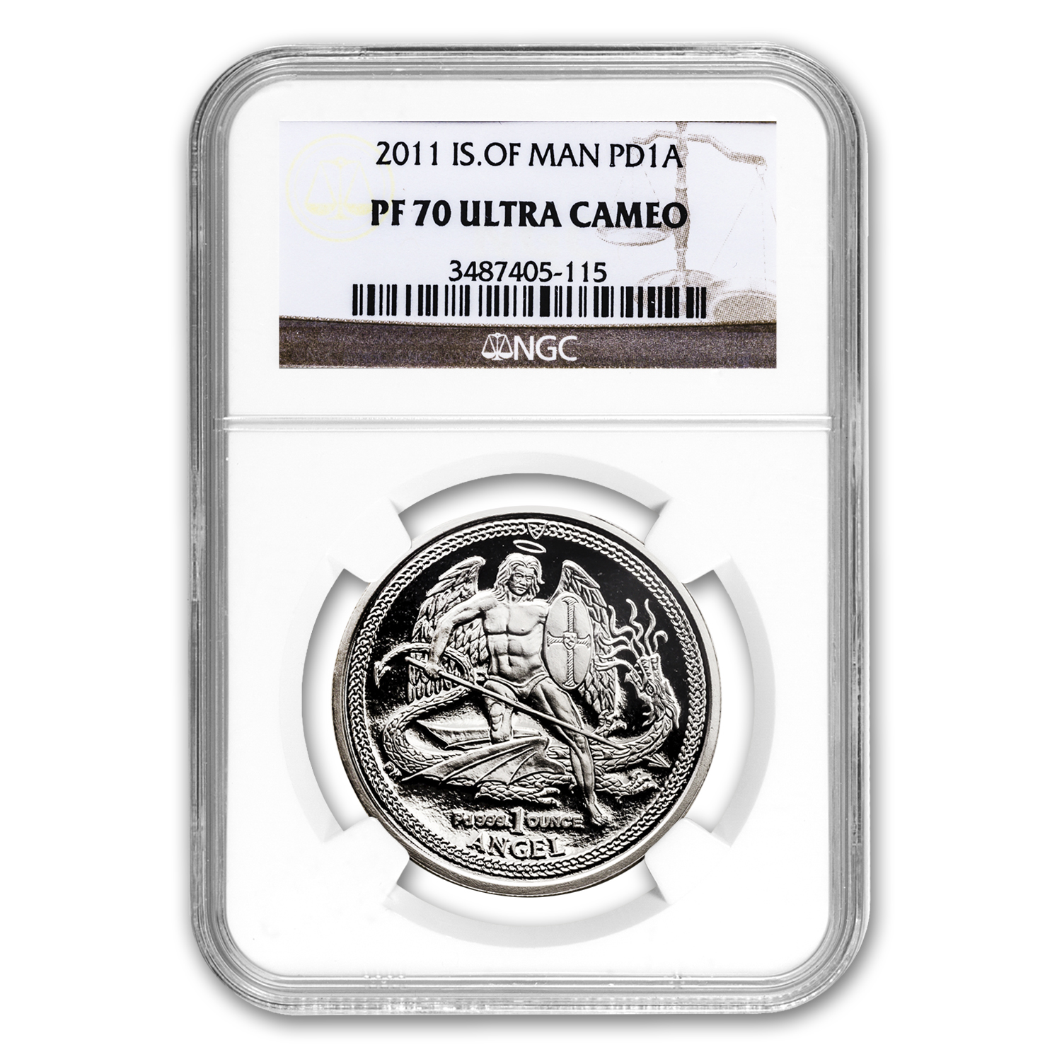 Buy 2011 Isle of Man 1 oz Proof Palladium Angel PF-70 NGC | APMEX