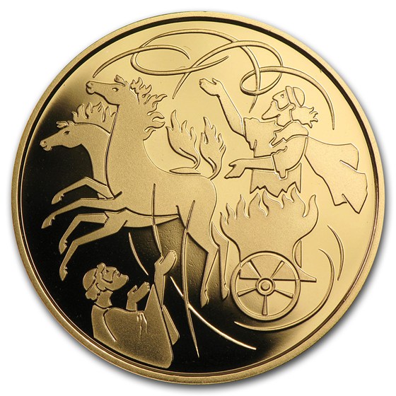 Buy 2011 Israel 1/2 oz Proof Gold Elijah & Whirlwind (w/Box & COA) | APMEX
