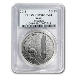 2011 Israel Silver 2 NIS Dead Sea PR-69 PCGS