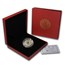 2011 Laos 2 oz Silver & Jade Year of the Rabbit Proof W Box & COA