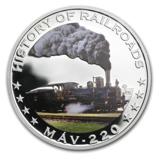 2011 Liberia Silver $5 MAV-220 Railroad Proof 2011 Liberia Silver $5 MAV-220 Railroad Proof