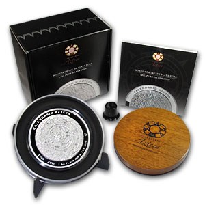 2011 Mexico 1 kilo Silver Aztec Calendar (w/Box & COA)