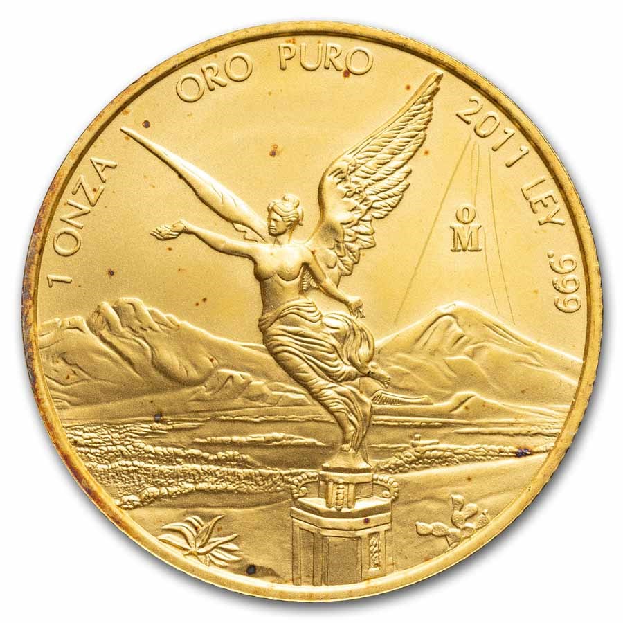 2011 Mexico 1 oz Gold Libertad BU (Abrasions)