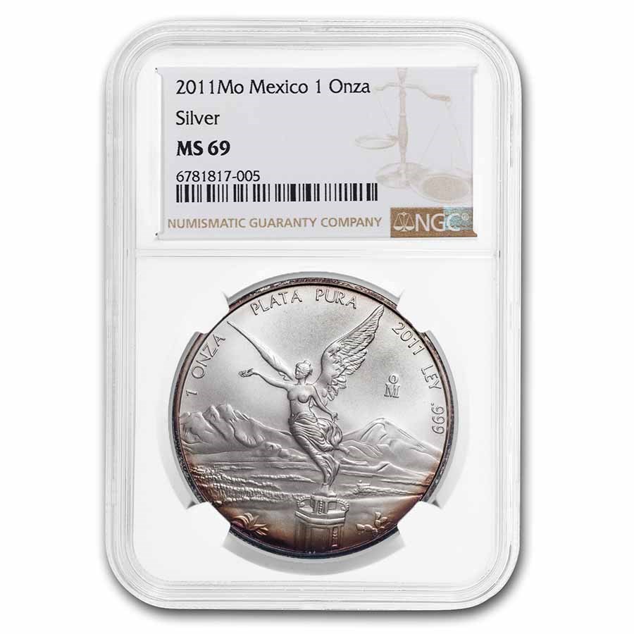 2011 Mexico 1 oz Silver Libertad MS-69 NGC