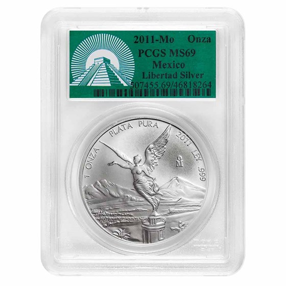 2011 Mexico 1 oz Silver Libertad MS-69 PCGS (Green Label) 2011 Mexico 1 oz Silver Libertad MS-69 PCGS (Green Label)