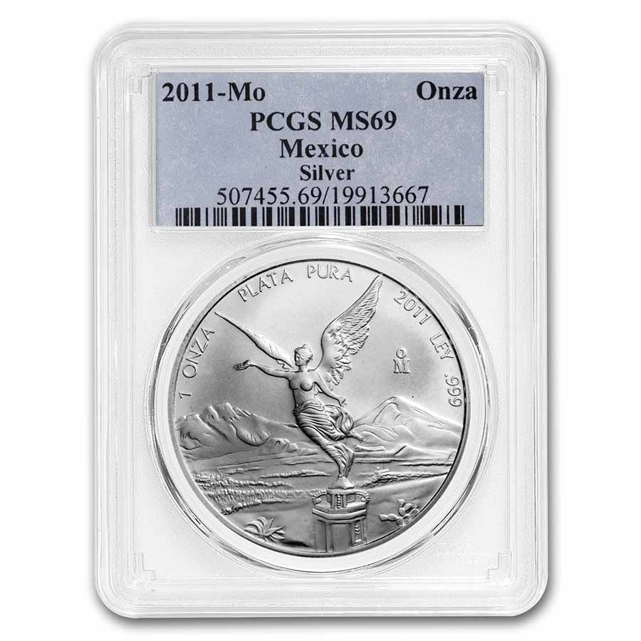 Buy 2011 Mexican 1 oz Silver Libertad MS-69 PCGS | APMEX