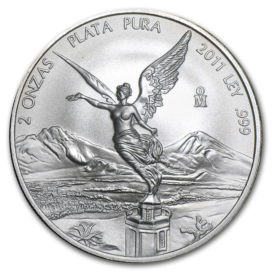 2011 Mexico 2 oz Silver Libertad BU