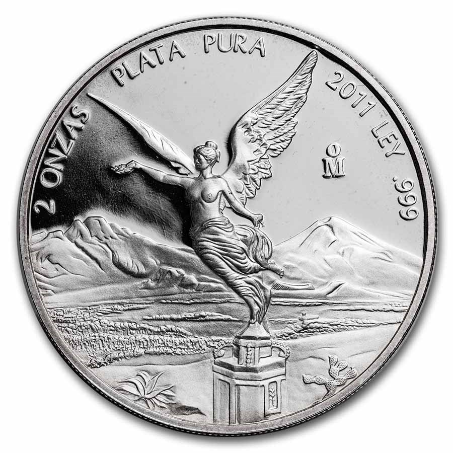 2011 Mexico 2 oz Silver Libertad Proof (In Capsule)