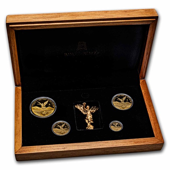 2011 Mexico 4-Coin Gold Libertad 30th Anniv Proof Set (Abrasions)