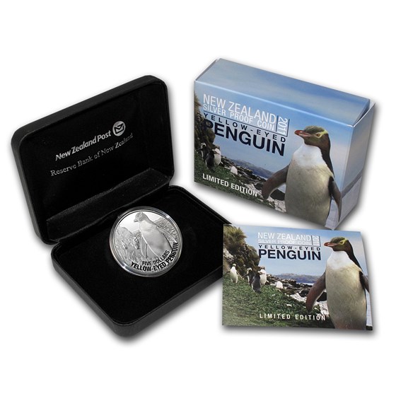 2011 New Zealand 1 oz Silver $5 Yellow Eyed Penguin (Proof) 2011 New Zealand 1 oz Silver $5 Yellow Eyed Penguin (Proof)