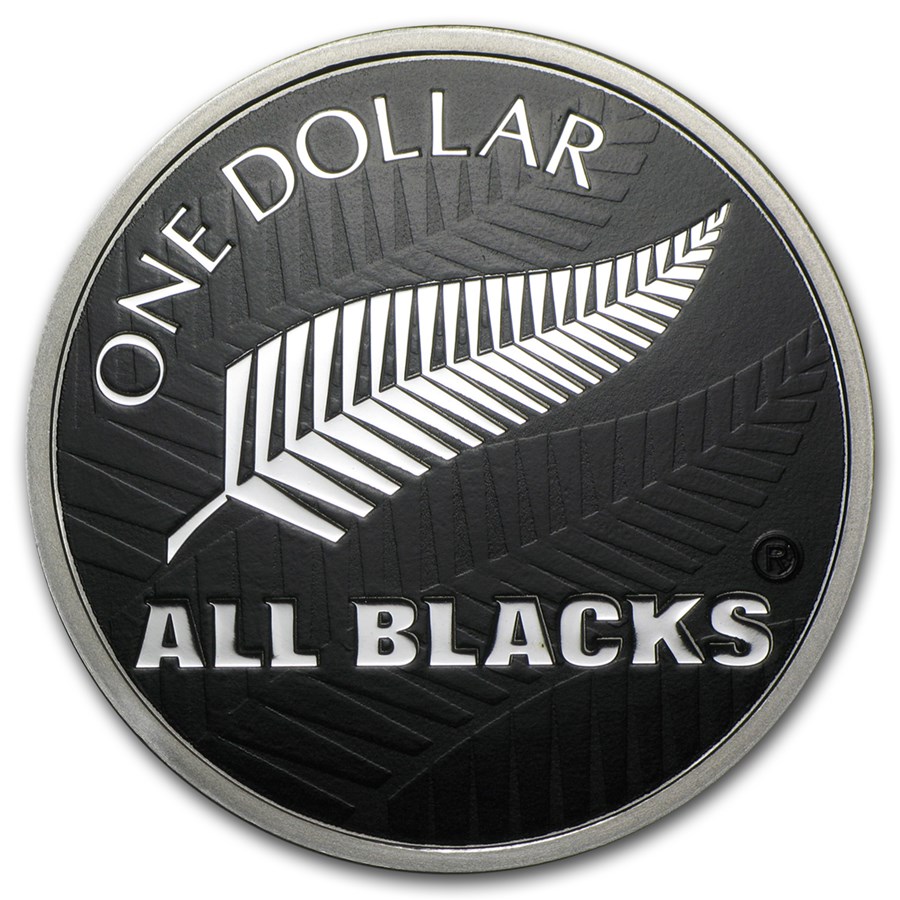 Buy 2011 New Zealand 1 oz Silver All Blacks Silver Fern Proof (w/Box