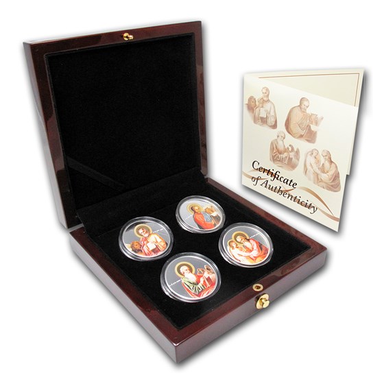 2011 Niue 4-Coin Silver $2 The Evangelists Proof Set 2011 Niue 4-Coin Silver $2 The Evangelists Proof Set