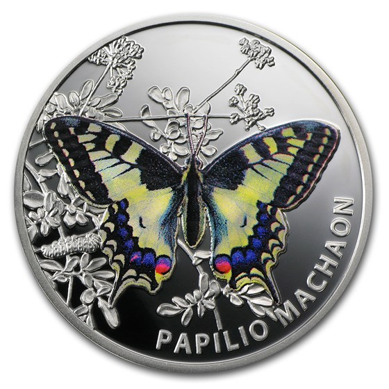 2011 Niue Proof Silver $1 Butterflies Old World Swallowtail 2011 Niue Proof Silver $1 Butterflies Old World Swallowtail