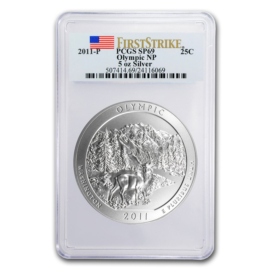 2011-P 5 oz Silver ATB Olympic SP-69 PCGS (FirstStrike®)