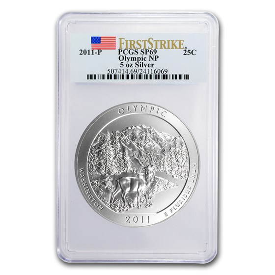 2011-P 5 oz Silver ATB Olympic SP-69 PCGS (FirstStrike®) 2011-P 5 oz Silver ATB Olympic SP-69 PCGS (FirstStrike®)
