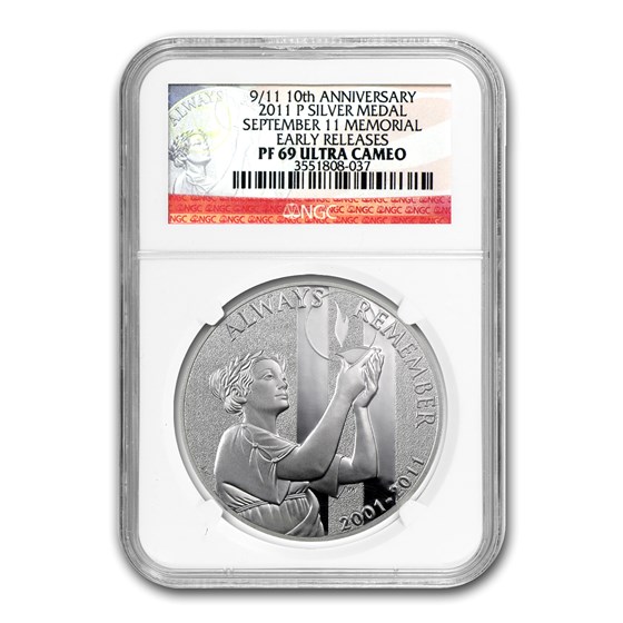 2011-P 9/11 National Medal PF-69 UCAM NGC Early Release 2011-P 9/11 National Medal PF-69 UCAM NGC Early Release