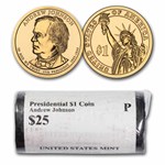 2011-P Andrew Johnson 25-Coin Presidential Dollar Roll BU