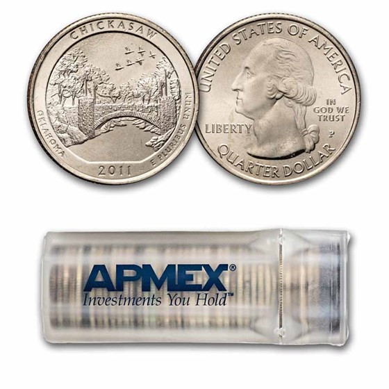 2011-P ATB Quarter Chickasaw National Recreation 40-Coin Roll BU 2011-P ATB Quarter Chickasaw National Recreation 40-Coin Roll BU