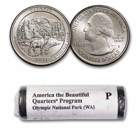 2011-P ATB Quarter Olympic National Park 40-Coin Roll BU