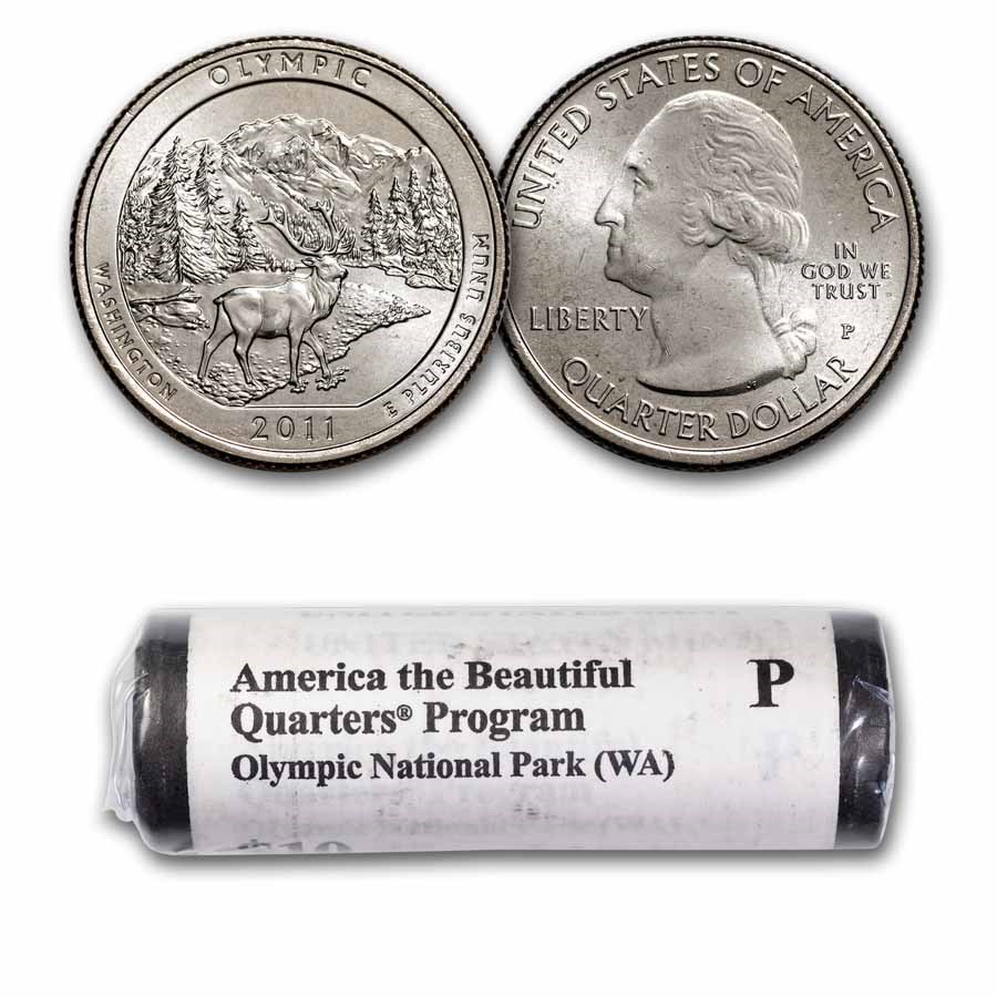 2011-P ATB Quarter Olympic National Park 40-Coin Roll BU