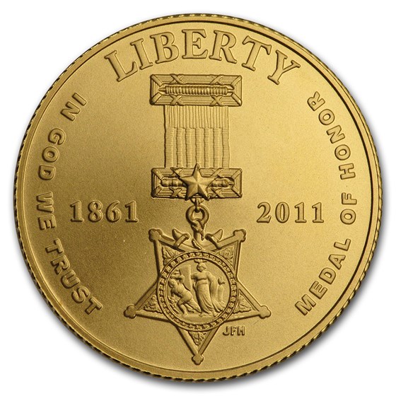 2011-P Gold $5 Commem Medal of Honor BU (Capsule Only)