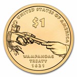 2011-P Native Amer $1 - Wampanoag Treaty (25 Coin Mint Roll) BU
