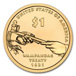 2011-P Native Amer $1 - Wampanoag Treaty BU