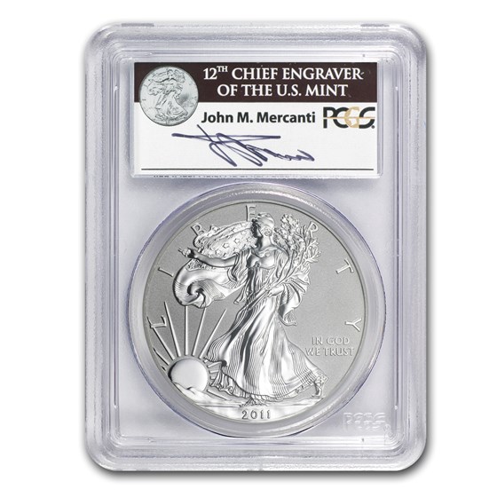 2011-P Rev Prf Silver Eagle PR-70 PCGS (FS, 25th Anniv, Mercanti) 2011-P Rev Prf Silver Eagle PR-70 PCGS (FS, 25th Anniv, Mercanti)