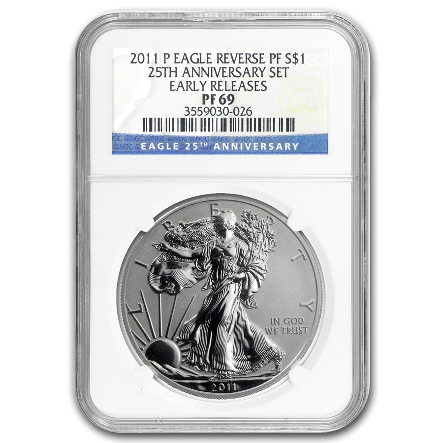 Buy 2011-P Reverse Proof American Silver Eagle PF-69 NGC | APMEX