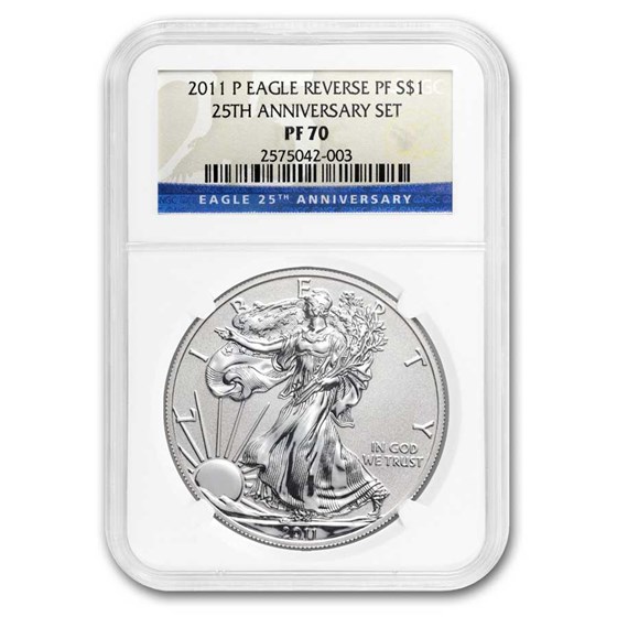 2011-P Reverse Proof American Silver Eagle PF-70 NGC 2011-P Reverse Proof American Silver Eagle PF-70 NGC