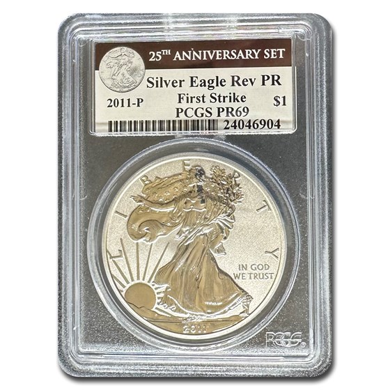 2011-P Reverse Proof Silver American Eagle PR-69 PCGS 2011-P Reverse Proof Silver American Eagle PR-69 PCGS