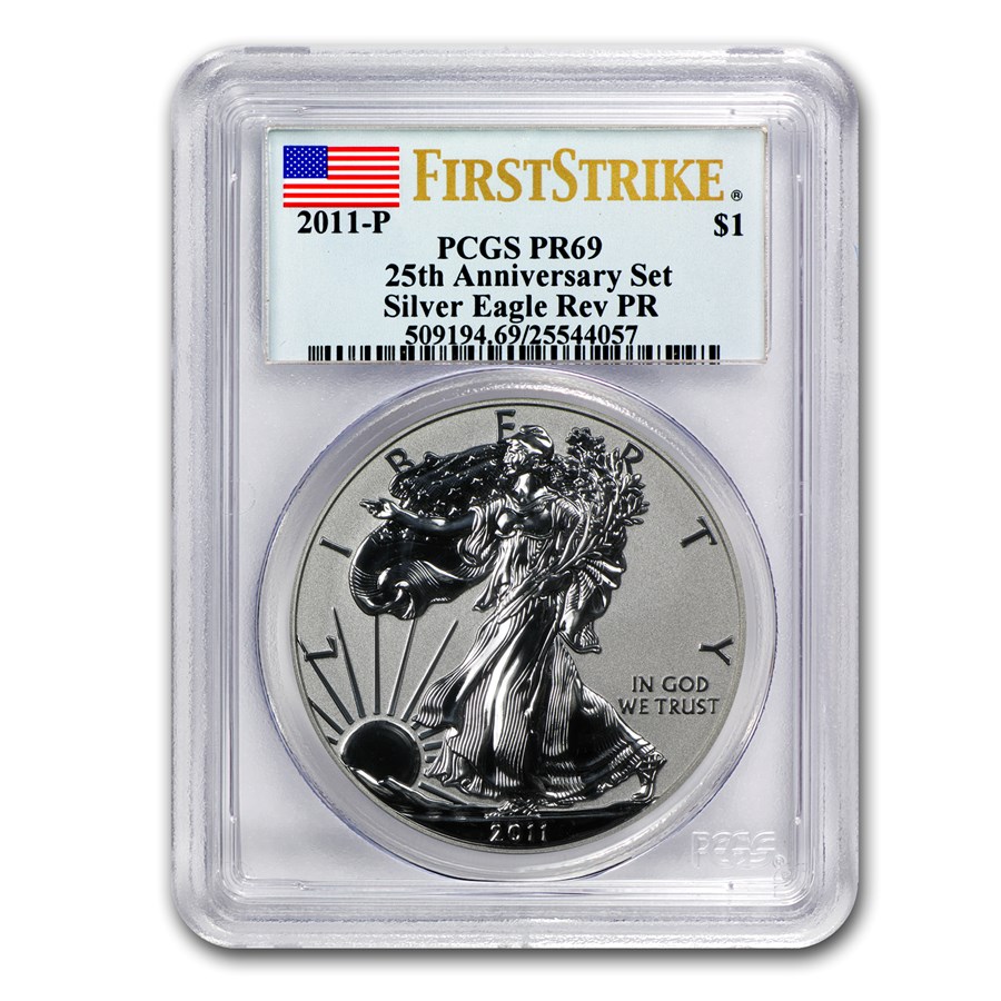 2011-P Reverse Proof Silver Eagle PR-69 PCGS (FS, Blue Label)