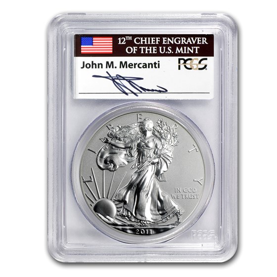 2011-P Reverse Proof Silver Eagle PR-70 PCGS (FS, John Mercanti) 2011-P Reverse Proof Silver Eagle PR-70 PCGS (FS, John Mercanti)