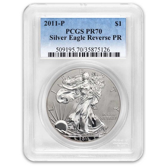 2011-P Reverse Proof Silver Eagle PR-70 PCGS 2011-P Reverse Proof Silver Eagle PR-70 PCGS