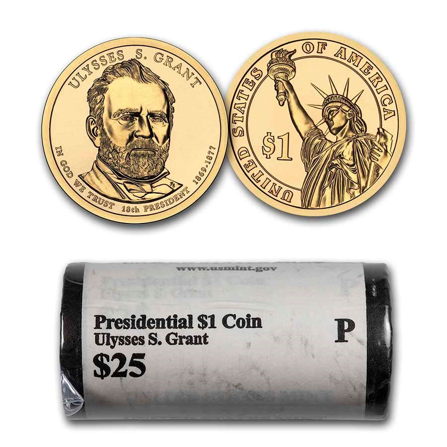2011-P Ulysses S. Grant Presidential Dollar 25-Coin Roll BU
