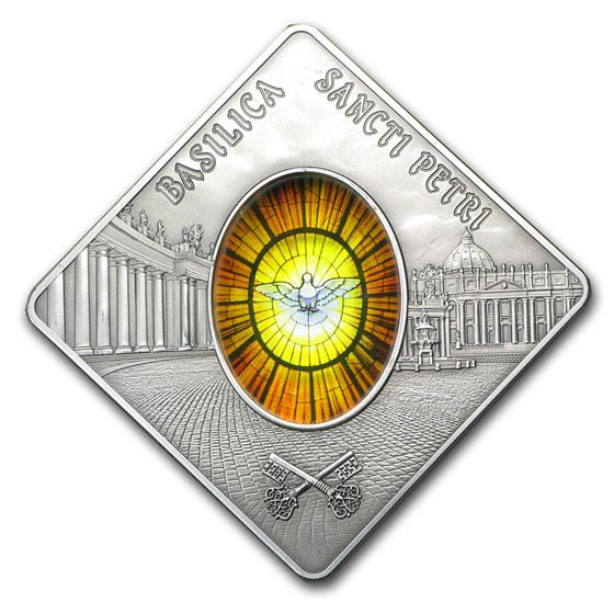 2011 Palau Proof Silver $10 Holy Windows St Peters Basilica 2011 Palau Proof Silver $10 Holy Windows St Peters Basilica