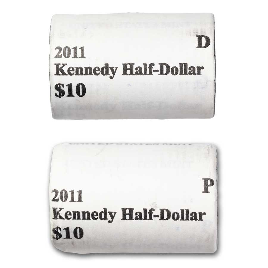 2011-P&D Kennedy Half Dollar 20-Coin 2 Rolls Set (Mint Wrapped)