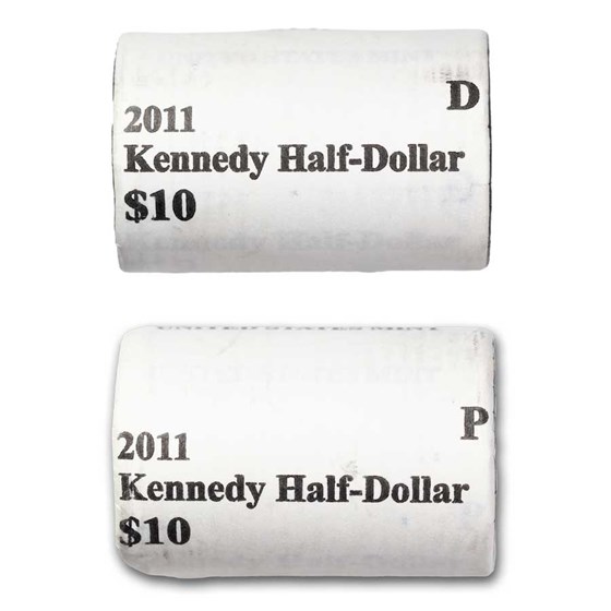 2011-P&D Kennedy Half Dollar 20-Coin 2 Rolls Set (Mint Wrapped) 2011-P&D Kennedy Half Dollar 20-Coin 2 Rolls Set (Mint Wrapped)