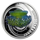 2011 Pitcairn Islands Silver $2 Jellyfish Cotylorhiza Tubercula