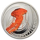 2011 Pitcairn Islands Silver Proof Jellyfish: Chrysaora Achlyos