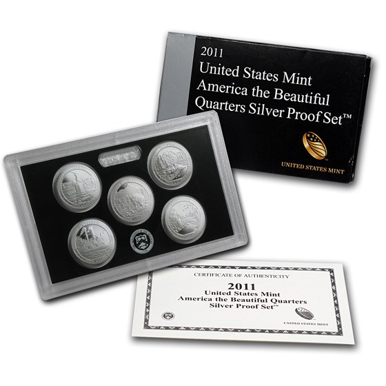 2011-S America the Beautiful Quarters Silver Proof Set