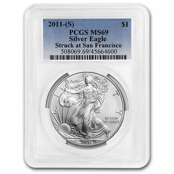 2011 (S) American Silver Eagle MS-69 PCGS 2011 (S) American Silver Eagle MS-69 PCGS