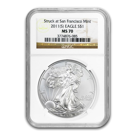 2011 (S) American Silver Eagle MS-70 NGC 2011 (S) American Silver Eagle MS-70 NGC